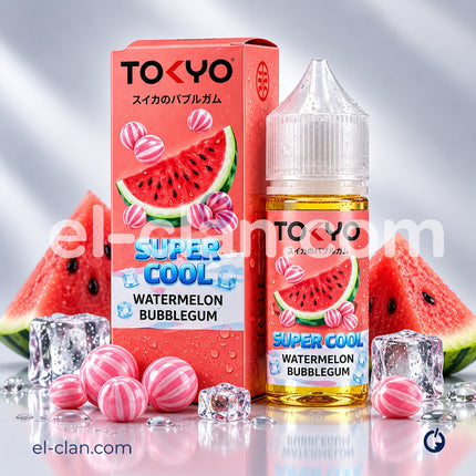 Tokyo SaltNic Super Cool Watermelon BubbleGum لبان بطيخ ساقع