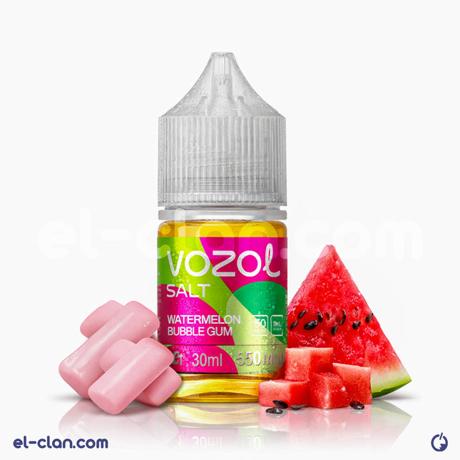 فيب ليكويد بطيخ ولبان نيكوتين من Vozol E-Juice، نكهة بطيخ فريش ولبان لذيذ في عبوة أنيقة