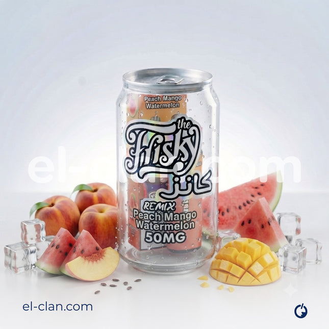 Frisky SaltNic Remix Cans Ice Peach Mango Watermelon كانز ريمكس خوخ مانجو بطيخ ساقع