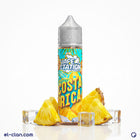 Vape Station Costa Rica tropical fruit flavored e-liquid in a local vape vape station e-juice bottle with colorful label.