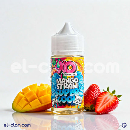 سائل فيب ليكويد XO سوبر كول مانجو فراولة ساقع جدا، عبوة 30 مل بطعم مانجو وفراولة منعش من XO E-Liquid