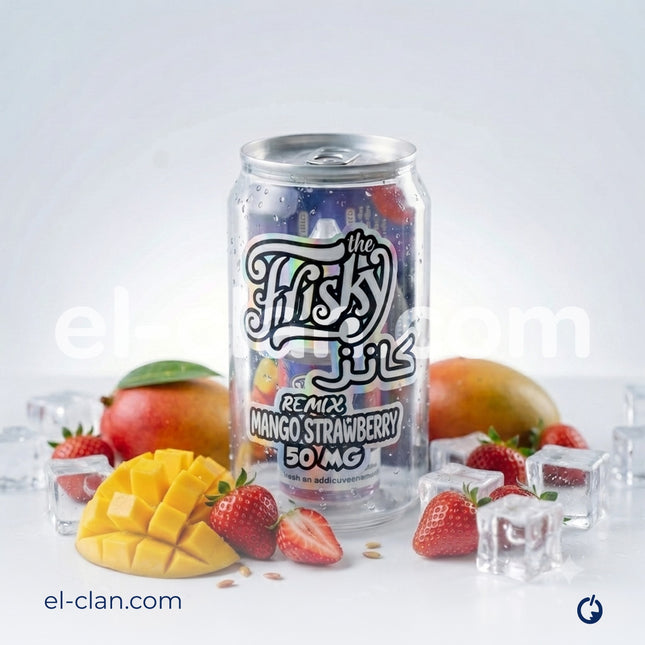 Frisky SaltNic Remix Cans Mango Strawberry فراوله مانجو ساقع
