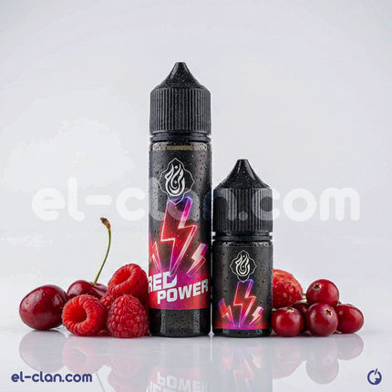 Mazaj ريد باور فيب ليكويد محلي من Mazaj E-Juice, showing a colorful e-liquid bottle with vibrant packaging.