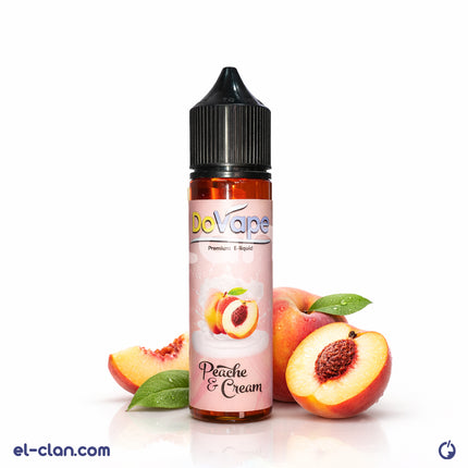 DoVape Peach Cream flavored vape juice, peach and cream in a 27ml bottle, local sweet liquid for electronic cigarettes.