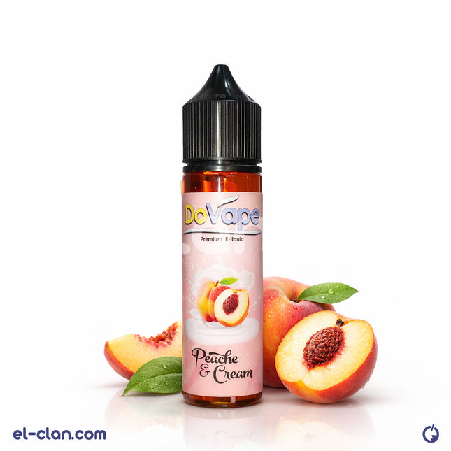 DoVape Peach Cream flavored vape juice, peach and cream in a 27ml bottle, local sweet liquid for electronic cigarettes.