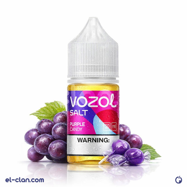 سائل فيب نيكو من Vozol SaltNic Purple Candy بحلوى البنفسجية، عبوة ليكويد مستورد لنكهات التبخير