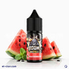 سائل فيب بنكهة بطيخ من Boom E-Juice، عبوة 30 مل، يظهر في الصورة زجاجة سائل فيب بنكهة البطيخ الأخضر الحلو
