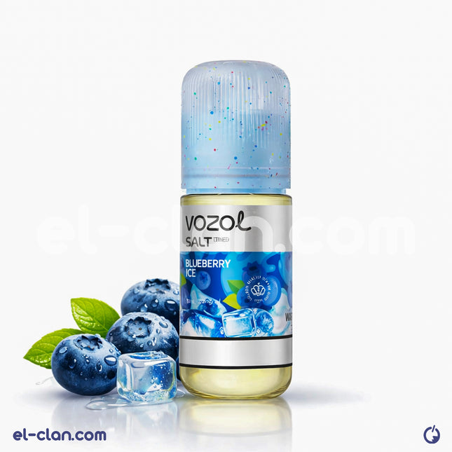سائل فيب نيكوتين سولت توت ساقع من Vozol E-Juice، زجاجة ليكويد مستورد بنكهة التوت المنعش والثلج البارد