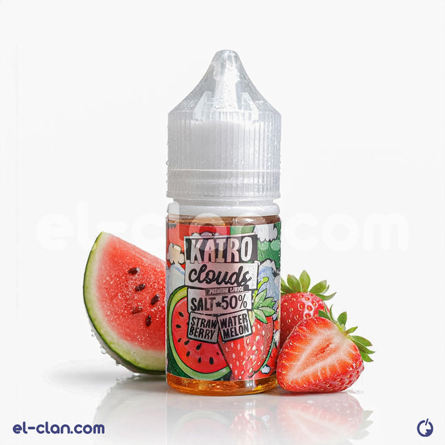 Kairo Clouds SaltNic Super Cool Straw Berry Watermelon بطيخ فراوله توت
