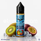 Hummer E-Juice in flavorful passion fruit kiwi liquid vapor, featuring vibrant fruit images on a sleek vape bottle.