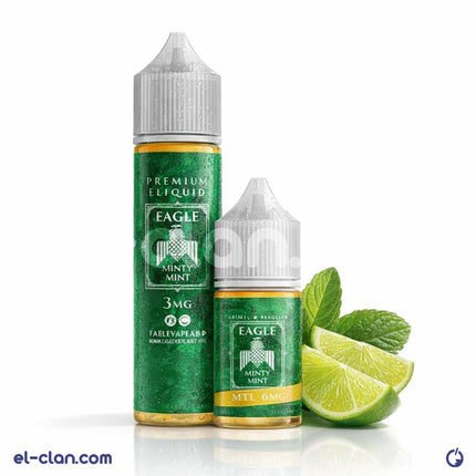 نقطة فيب ليكويد نعناع من Eagle E-Juice برائحة منعشة وألوان زاهية، مثالي لعشاق النكهات المنعشة.