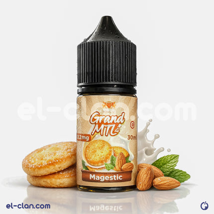 عبوة بسكويت لوز من Grand MTL Magestic فيب ليكويد محلي من علامة GrandVape E-Juice تظهر على الصورة