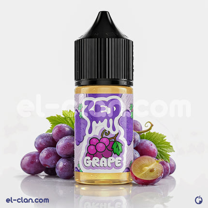 سائل فيب عنب من ZED E-Liquid، عبوة ليكويد محلي بنكهة العنب الطبيعي بشكل واضح في الصورة
