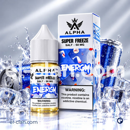 Alpha Super Cool Saltnic Energy مشروب طاقه ساقع جدا