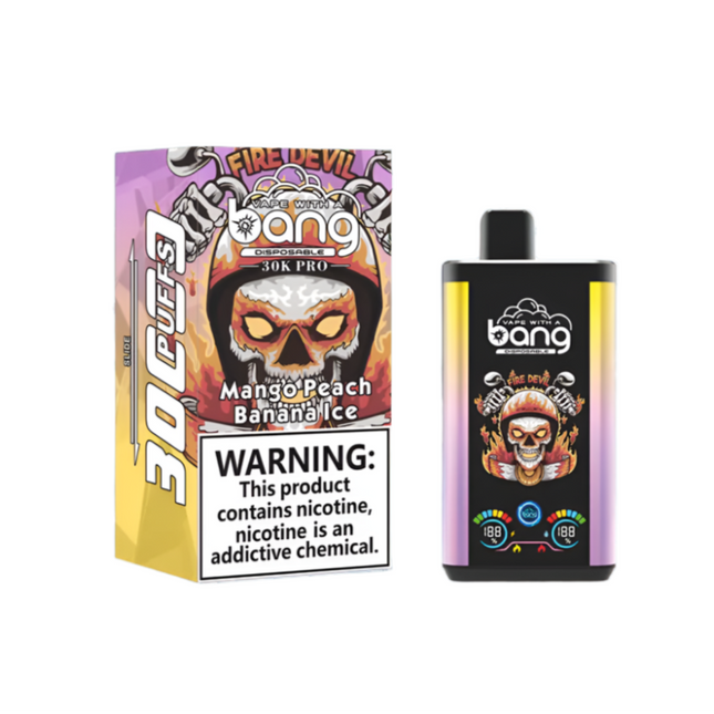 Bang 30K Pro Mango Peach Banana Ice Disposable مانجو خوخ موز ساقع