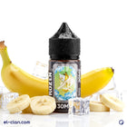 سائل فيب بنكهات موز مجمدة مع لبن من DollarBlends E-Juice، عبوة 30 مل في زجاجة شفافة واضحة