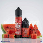 Mazaj E-Juice Mazaj فوديكا اى دى فيب ليكويد محلي, vaping e-liquid in a clear bottle with colorful label.