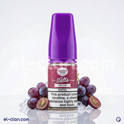 Dinner Lady SaltNic Grape Star vape liquid in a glass bottle, featuring grape flavor for electronic cigarettes.