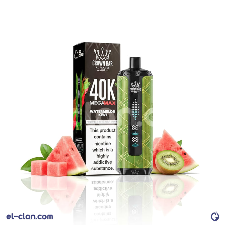 Al fakher Mega Max 40k Watermelon Kiwi Disposable كيوي بطيخ – الكلان فيب