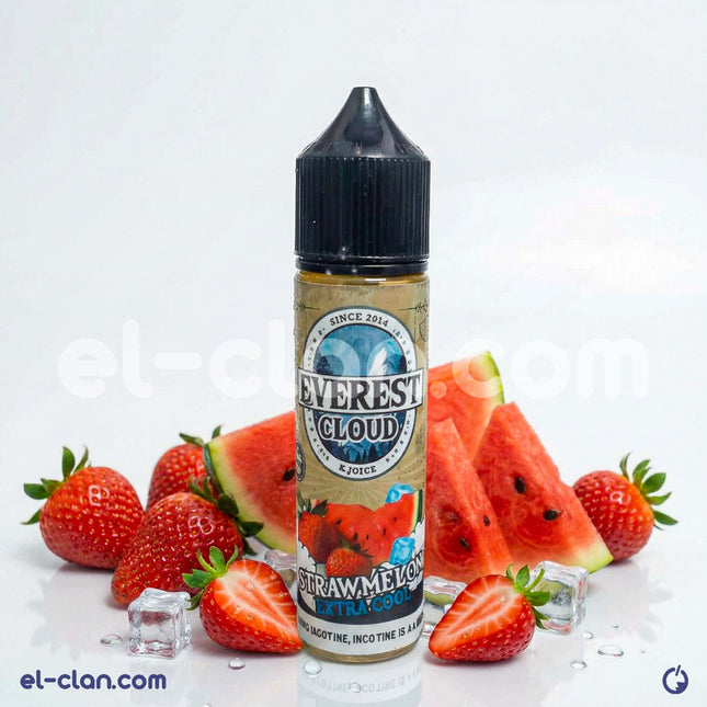 Everest Cloud Straw Melon Extra Cool فراوله بطيخ ساقع