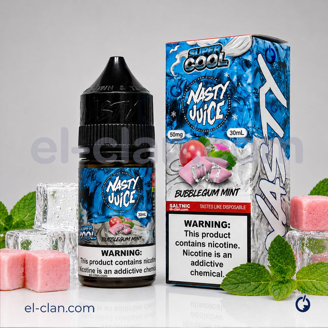 Nasty Juice Super Cool SaltNic Bubble Gum Mint لبان نعناع ساقع