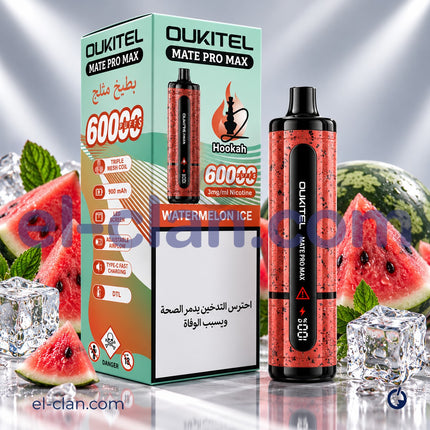 Oukitel Mate Pro Max 60K ⁠Watermelon Ice Disposable  بطيخ ساقع