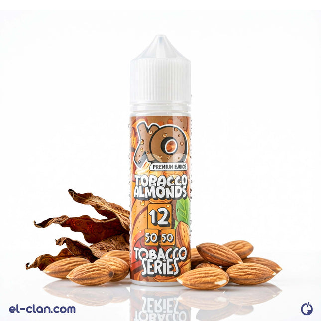 سائل فيب ليكويد بنكهة توباكو ولوز من XO E-Liquid يظهر في زجاجة واضحة مع عبوة ذات تصميم أنيق