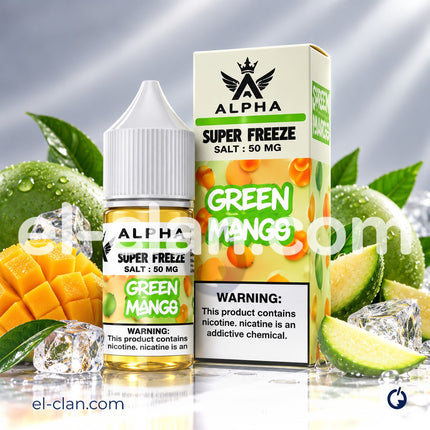 Alpha Super Cool Saltnic Green Mango مانجو ساقع جدا