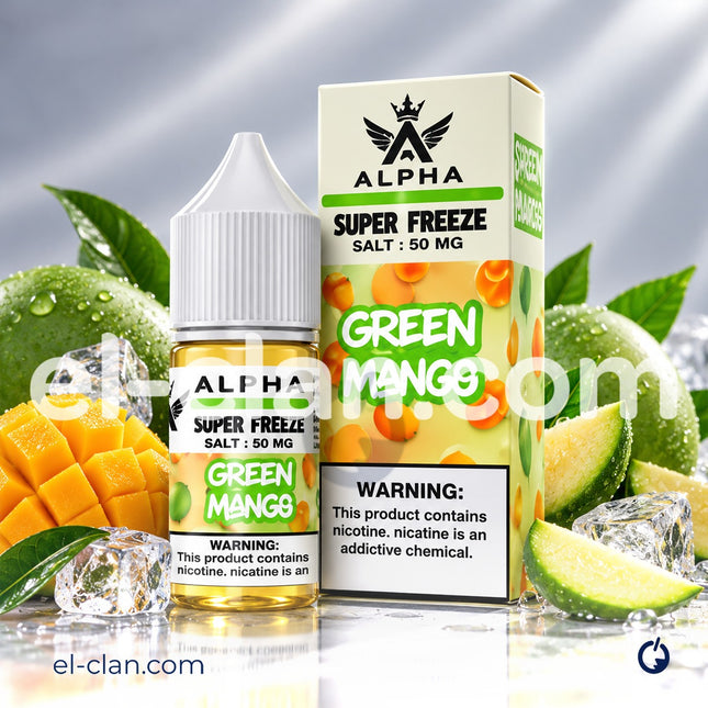 Alpha Super Cool Saltnic Green Mango مانجو ساقع جدا