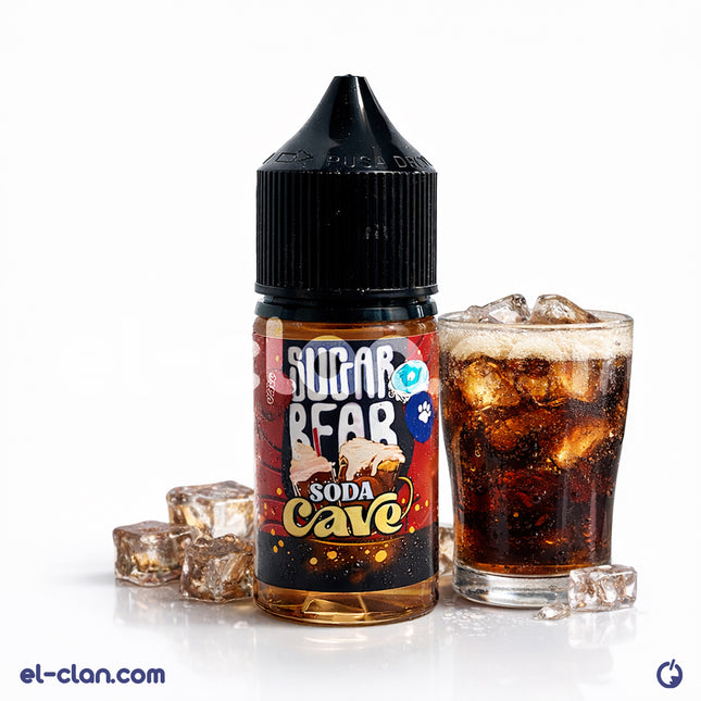 زجاجة فيب ليكويد محلي نيكوتين سكر بير صودا كريما من علامة Sugar Bear E-Juice مع طعم الصودا والكريمة