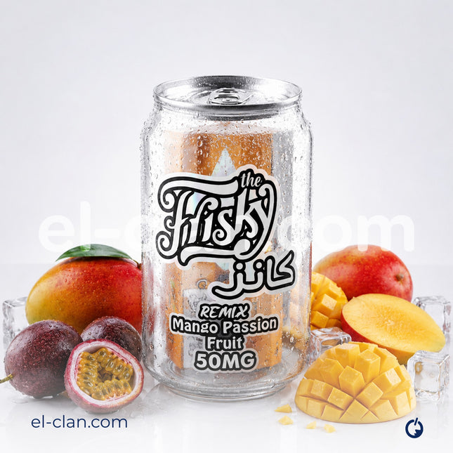 Frisky SaltNic Remix Cans Ice Mango Passion Fruit  كانز مانجو باشون فروت ساقع
