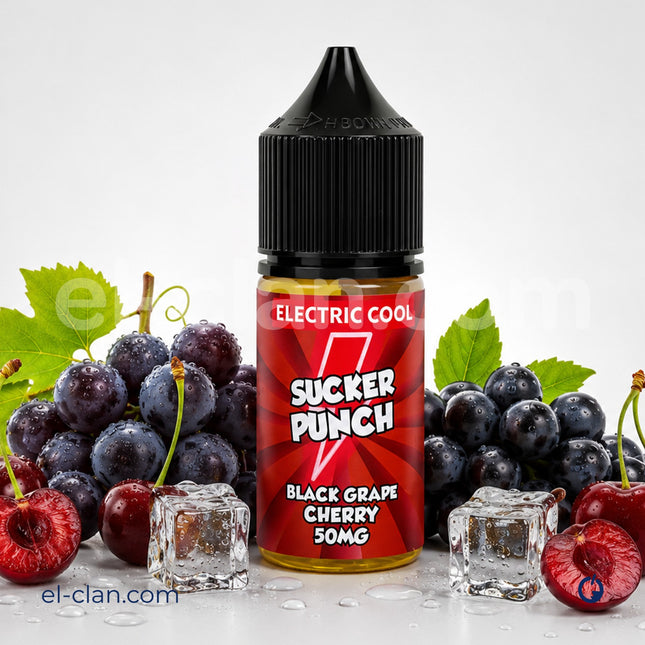 Sucker Punch Electric Cool Saltnic Black Grape Cherry عنب كريز ساقع