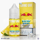 Grand Bar Super Cool SaltNic energy drink in a flavored vape (ليكويد مستورد) bottle, featuring vibrant label design.