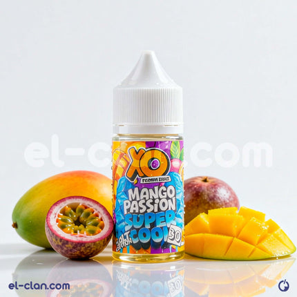 سائل فيب XO Super Cool SaltNic بنكهة مانجو باشون، ليكويد محلي من ماركة XO E-Liquid، مع تأثير بارد ومنعش.