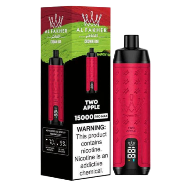 Crown Bar Alfakher Pro Max 15K Two Apple Disposable تفاحتين