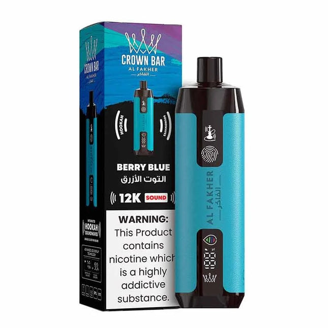 Crown Bar Alfakher Sound 12K Berry Blue Disposable توت