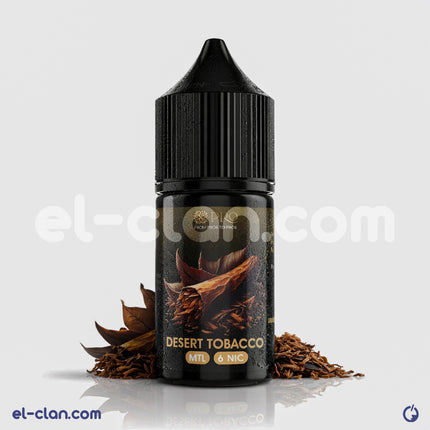 Pro Desert Tobacco فيب ليكويد من برو إي-جويس, يظهر عبوة التبغ مع عبوة فيب وملحقات التدخين المحلية