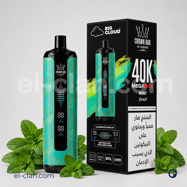 Al fakher Mega Max 40k Mint Disposable نعناع