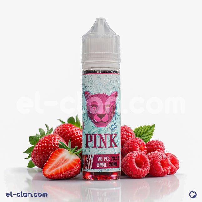 حلوى بينك بانثر بلون أسود الكشمش، فيب ليكويد مستورد من Pink Panther على شكل زجاجة سائل بارد