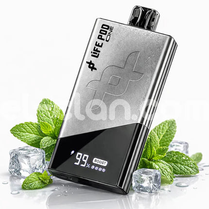 فيب Life Pod Ice Boost 40k بنكهة النعناع الساقع، جهاز ديسبوسبل من نوع فيب برائحة منعشة واحترافية