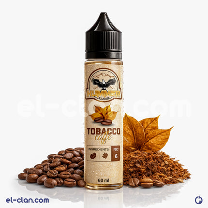 Hummer Tobacco Coffee e-liquid in a vape liquid bottle, featuring a label with coffee and tobacco flavor branding.