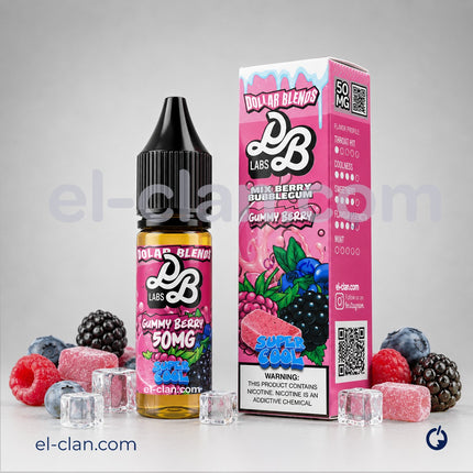 Dollar Blends Super Cool SaltNic Mix Berry Bubblegum لبان توت ساقع