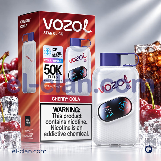 Vozol Star Click 50K Super Cool Chery Cola Disposable  كرز كولا ساقع