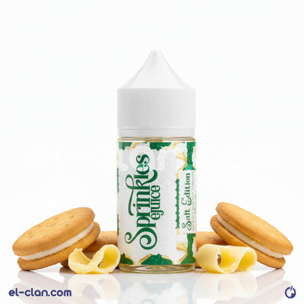 Sprinkles SaltNic Biscuit Butter Cream vape liquid in a bottle from Sprinkles E-juice, featuring biscuit and creamy flavor.