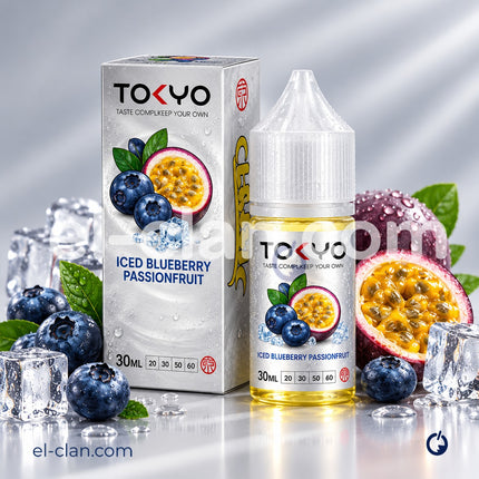 Tokyo SaltNic Iced Blueberry Passion Fruit توت باشون فروت ساقع