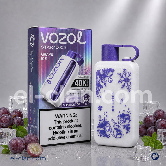 Vozol Star 40K Super Cool Grape Ice Disposable عنب ساقع