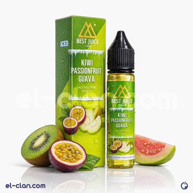 Best SaltNic Iced Kiwi Passion Fruit Guava كيوي باشون فروت جوافه ساقع