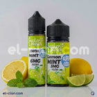 فيب ليكويد Sucker Punch Lemon Mint ليمون نعناع ساقع جدا من نوع سوبر كول، عبوة واضحة تظهر النعناع والليمون.