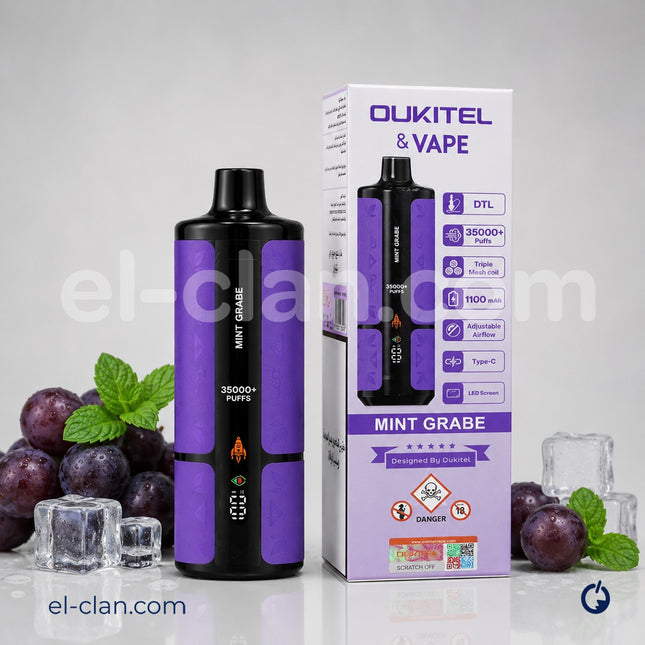 Oukitel Mint Grape 35k Disposable  عنب نعناع