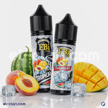 نقطة تبخير فيب ليكويد FBI E-Juice بنكهات خوخ، مانجو وبطيخ مثلجة، عبوة سائلة مميزة لنكهات الفيب المنعشة